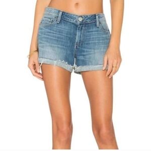 Paige Premium Denim Jimmy Jimmy Cut-off Distressed Shorts, Sz. 28
